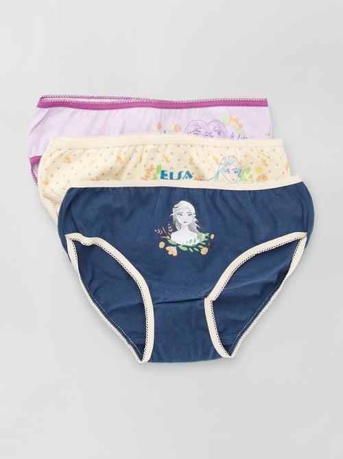 Lote de 3 cuecas 'Frozen' em algodão - Kiabi