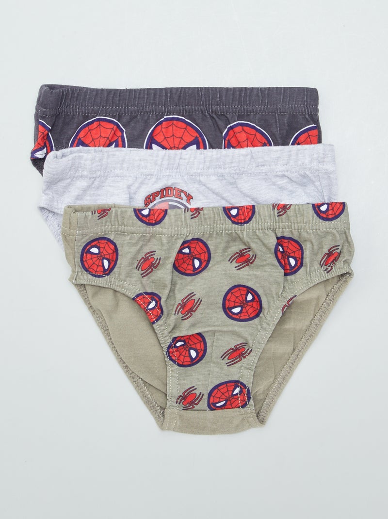 Lote de 3 cuecas 'Homem-Aranha' 'Marvel' CINZA - Kiabi