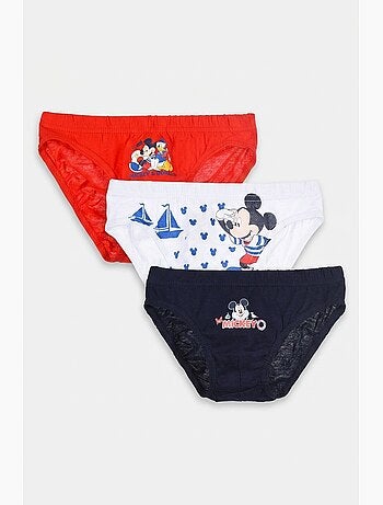 Lote de 3 cuecas mickey mouse menino | licença oficial