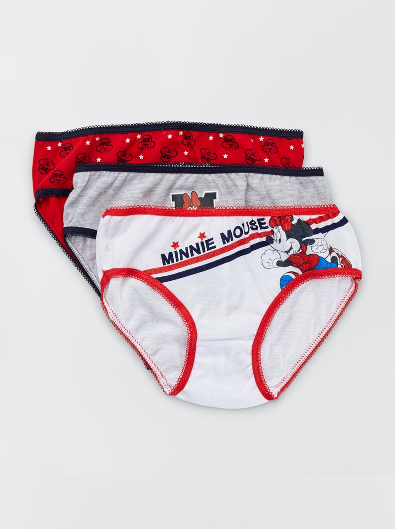 Lote de 3 cuecas 'Minnie' VERMELHO - Kiabi