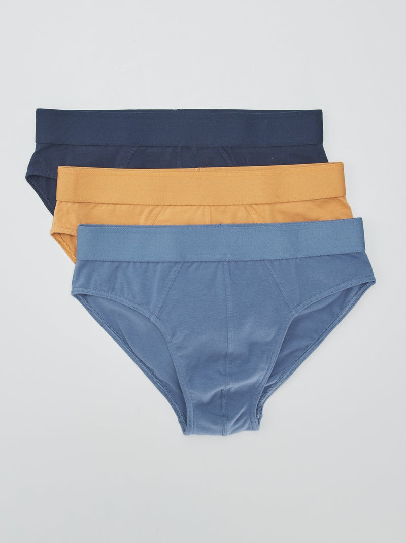 Lote de 3 cuecas para homem AMARELO - Kiabi