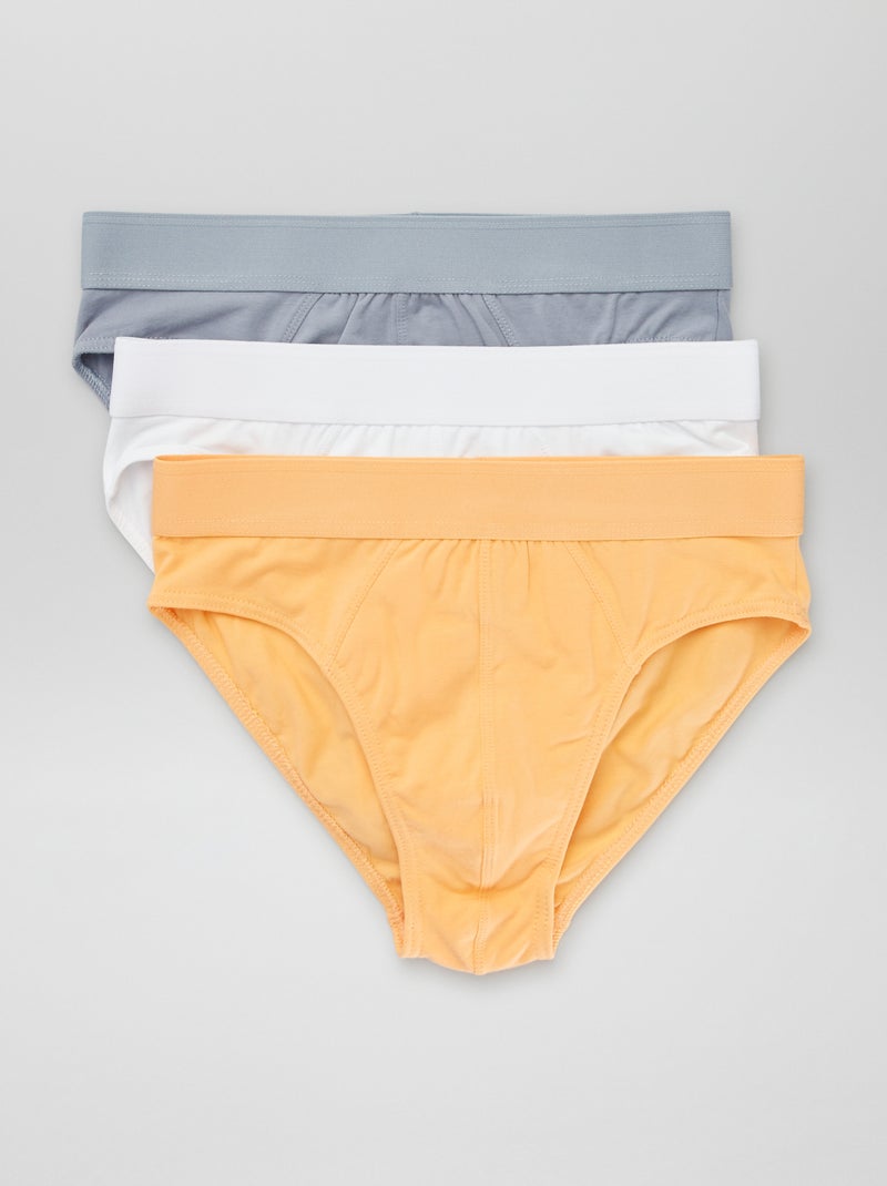 Lote de 3 cuecas para homem LARANJA - Kiabi