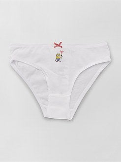 Lote de 3 cuecas para menina 'Os Mínimos' - Kiabi