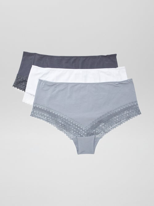 Lote de 3 cuecas para mulher - Kiabi