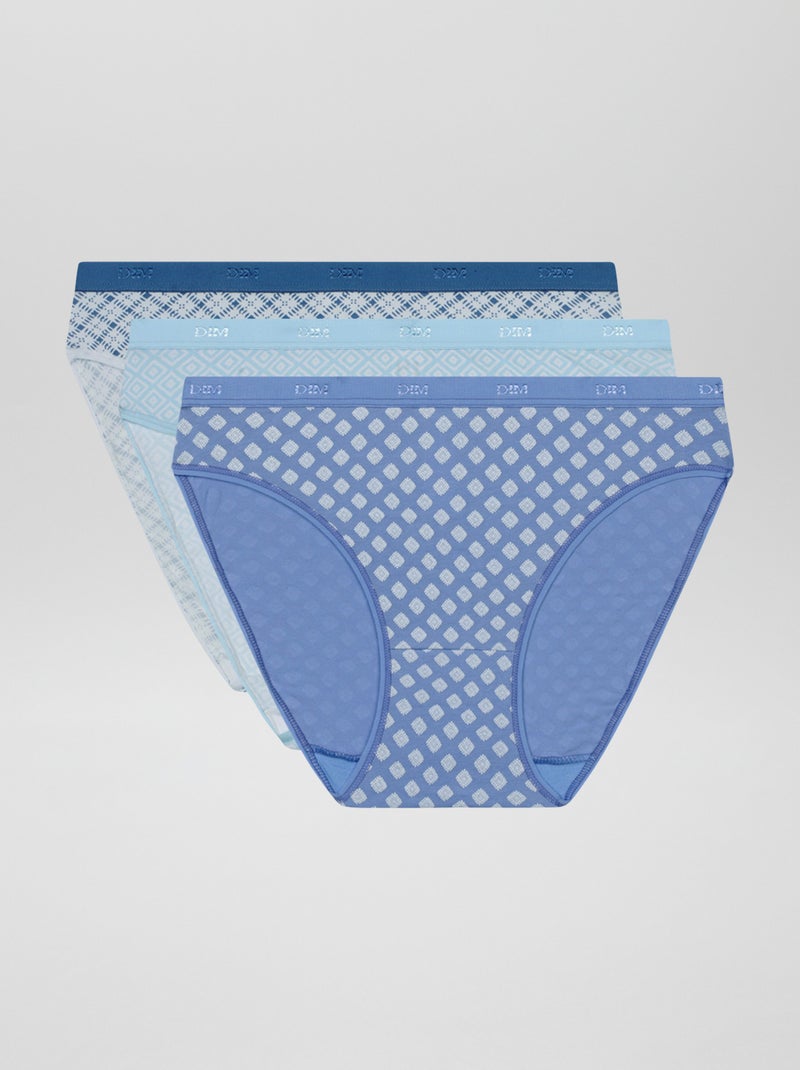 Lote de 3 cuecas para mulher 'Dim' AZUL - Kiabi