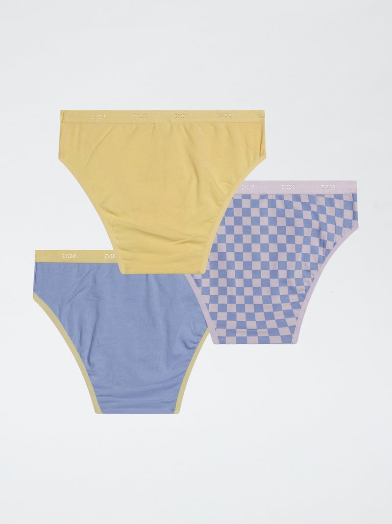 Lote de 3 cuecas para mulher 'Dim' Azul - Kiabi