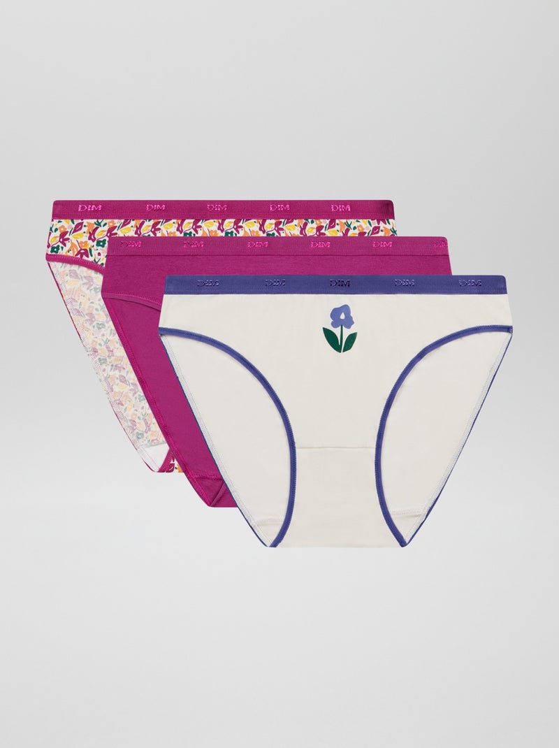Lote de 3 cuecas para mulher 'Dim' ROSA - Kiabi