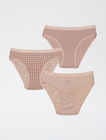 Lote de 3 cuecas para mulher 'Dim'