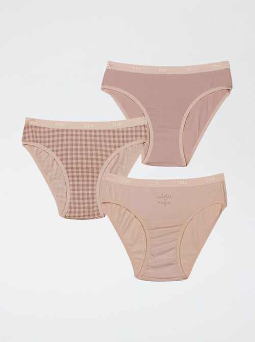 Lote de 3 cuecas para mulher 'Dim' - Kiabi