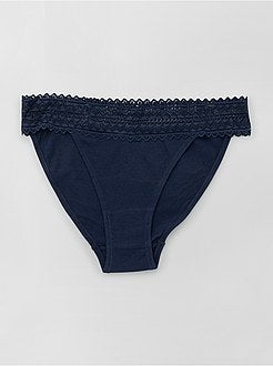 Lote de 3 cuecas para mulher em jersey - Kiabi