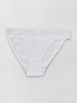 Lote de 3 cuecas para mulher em jersey - Kiabi