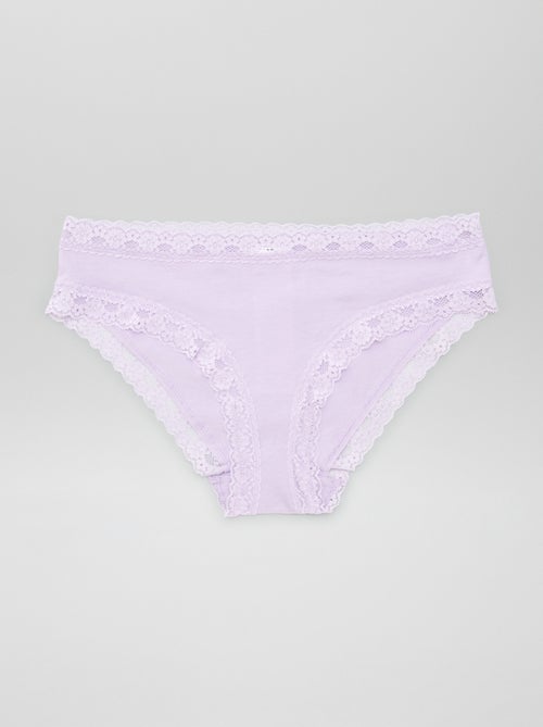 Lote de 3 cuecas para mulher em renda - Kiabi