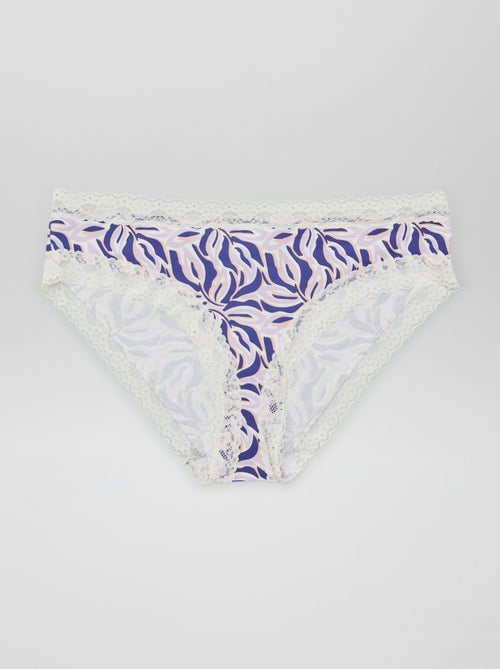 Lote de 3 cuecas para mulher em renda - Kiabi