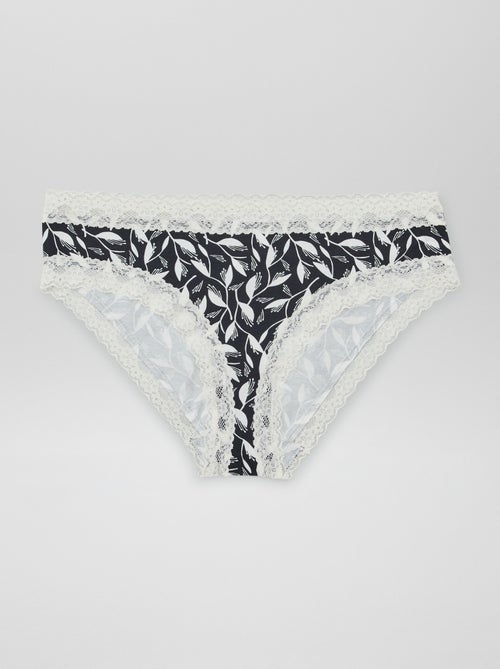 Lote de 3 cuecas para mulher em renda - Kiabi