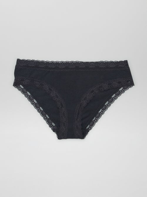 Lote de 3 cuecas para mulher em renda - Kiabi