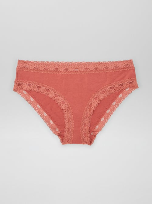 Lote de 3 cuecas para mulher em renda - Kiabi