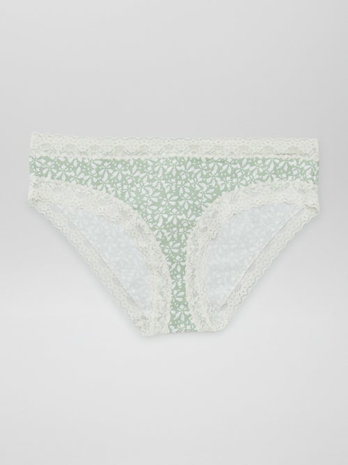 Lote de 3 cuecas para mulher em renda - Kiabi