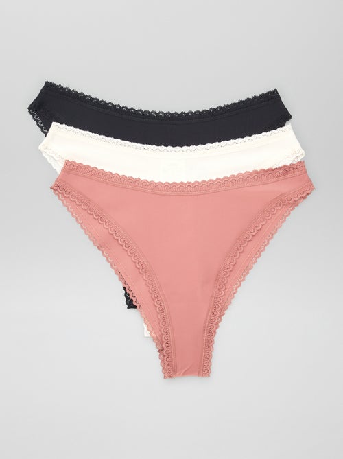 Lote de 3 cuecas para mulher invisíveis - Kiabi