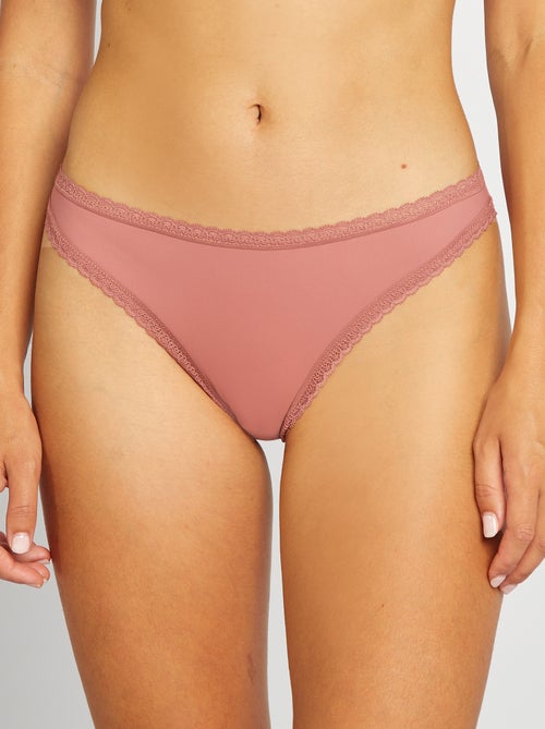 Lote de 3 cuecas para mulher invisíveis - Kiabi