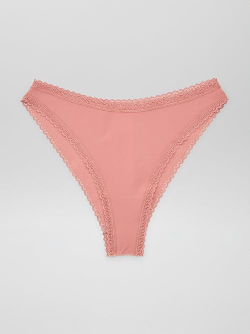 Lote de 3 cuecas para mulher invisíveis - Kiabi