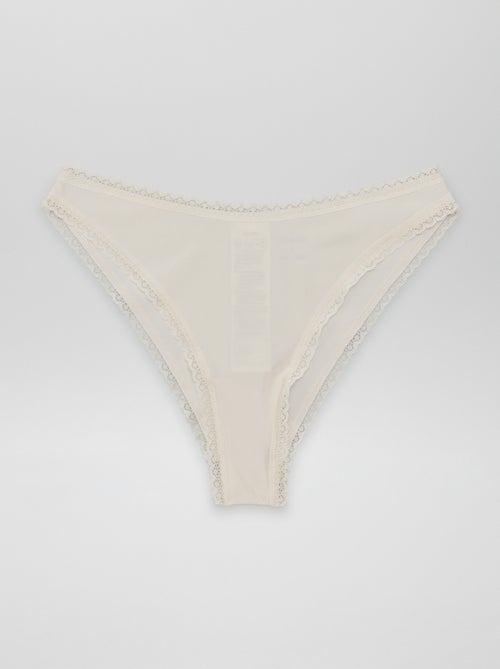 Lote de 3 cuecas para mulher invisíveis - Kiabi