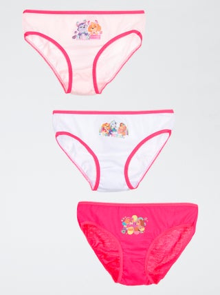 Lote de 3 cuecas para mulher 'Patrulha Pata'