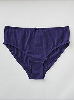 Lote de 3 cuecas para mulher ricas em algodão - Kiabi
