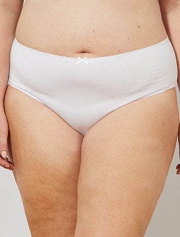 Lote de 3 cuecas para mulher ricas em algodão - Kiabi