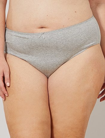 Lote de 3 cuecas para mulher ricas em algodão - Kiabi