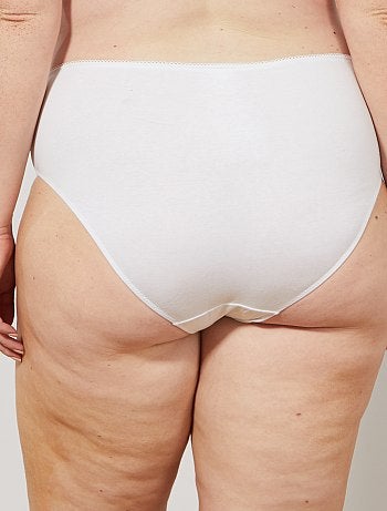 Lote de 3 cuecas para mulher ricas em algodão - Kiabi