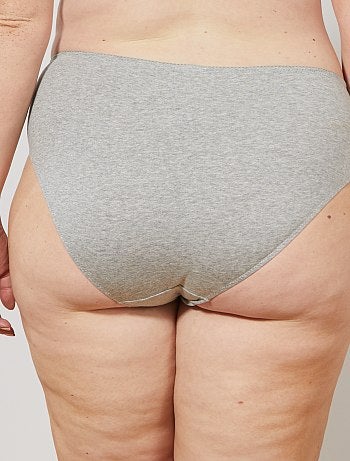 Lote de 3 cuecas para mulher ricas em algodão - Kiabi