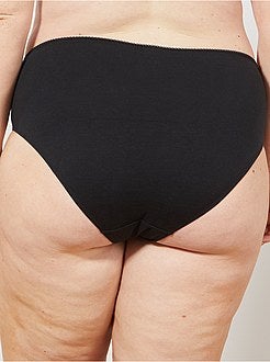 Lote de 3 cuecas para mulher ricas em algodão - Kiabi
