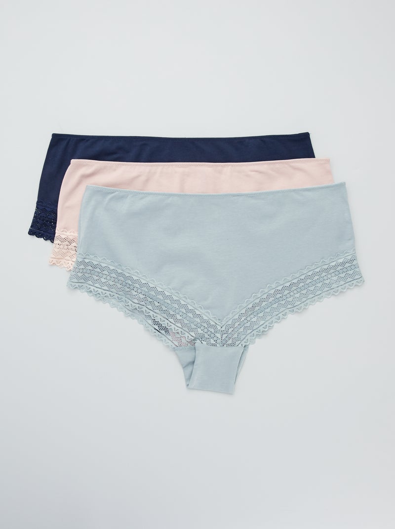 Lote de 3 cuecas para mulher VIOLETA - Kiabi