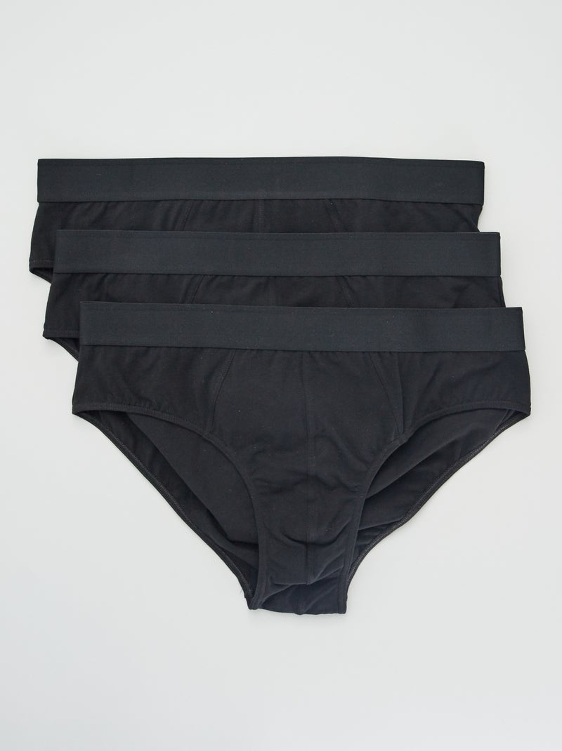 Lote de 3 cuecas PRETO - Kiabi