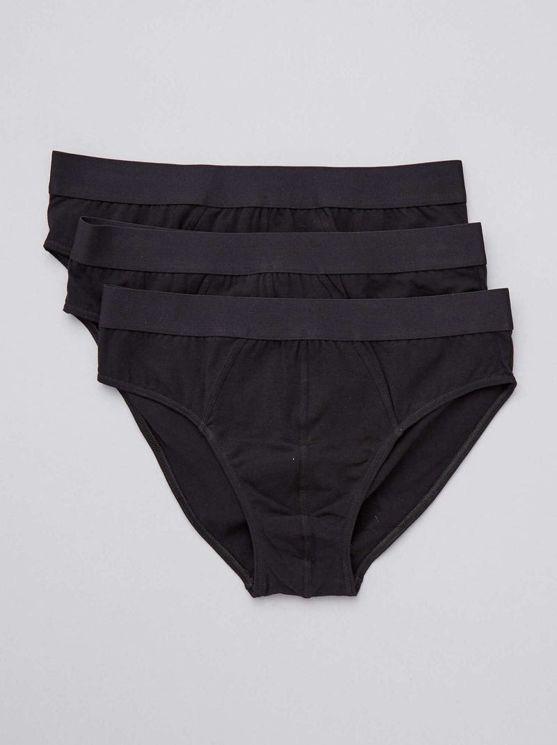 Lote de 3 cuecas PRETO - Kiabi