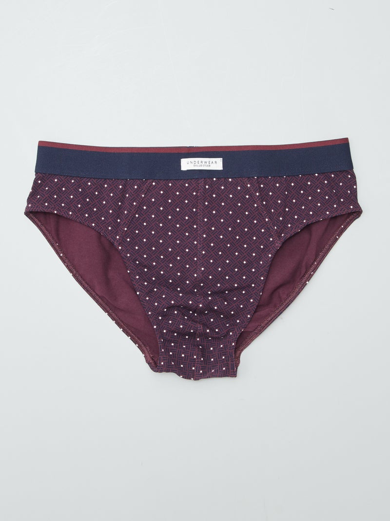 Lote de 3 cuecas VERMELHO - Kiabi