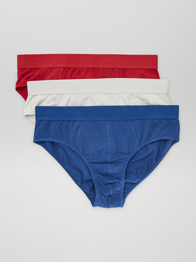 Lote de 3 cuecas VERMELHO - Kiabi