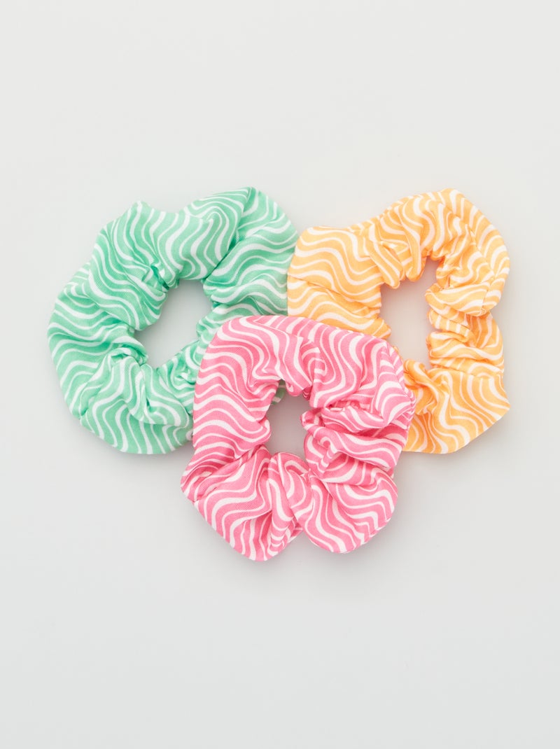 Lote de 3 elásticos de cabelo LARANJA - Kiabi