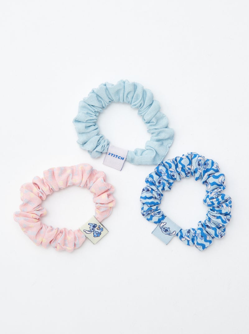 Lote de 3 elásticos de cabelo 'Stitch' AZUL - Kiabi