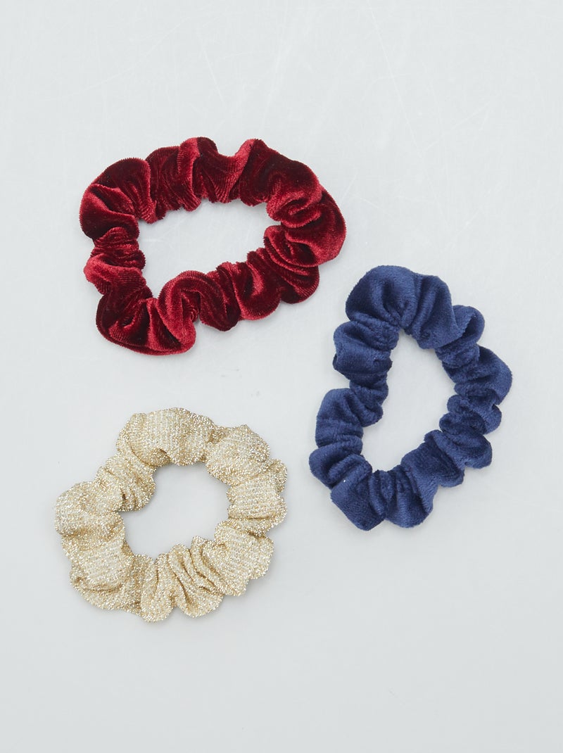 Lote de 3 elásticos de cabelo VERMELHO - Kiabi