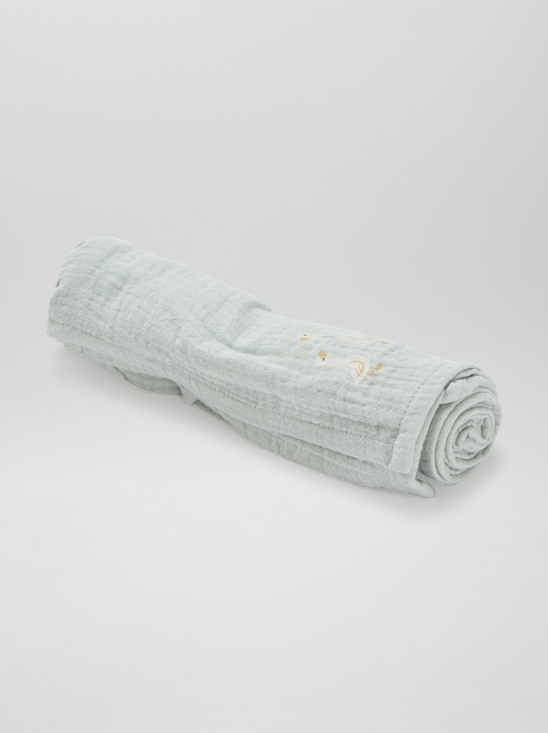 Lote de 3 fraldas  - 2 de 60 x 60 e 1 de 100 x 120 cm Bege - Kiabi