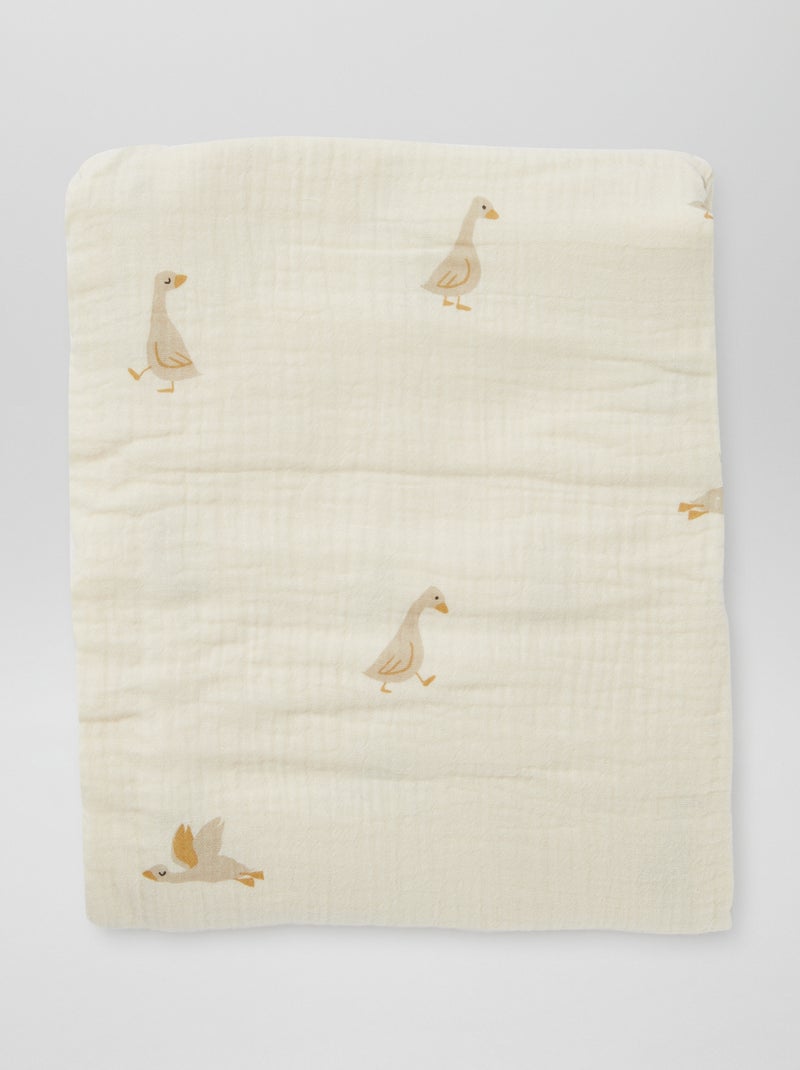 Lote de 3 fraldas  - 2 de 60 x 60 e 1 de 100 x 120 cm Bege - Kiabi