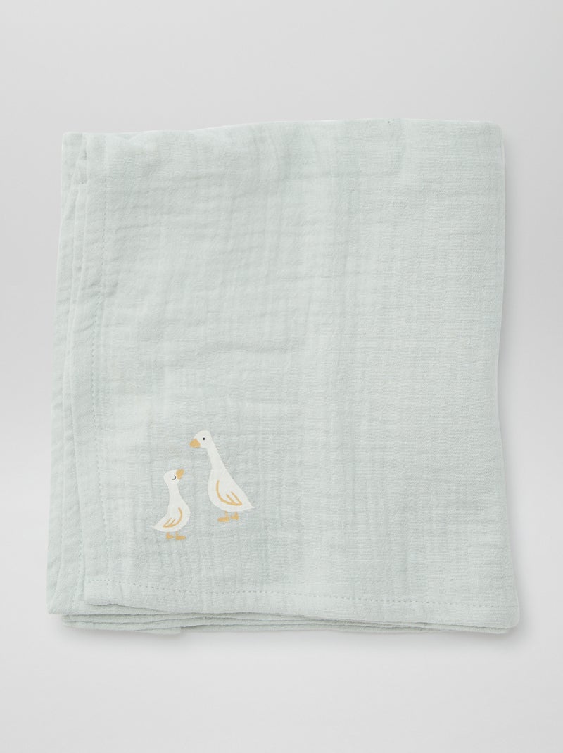 Lote de 3 fraldas  - 2 de 60 x 60 e 1 de 100 x 120 cm Bege - Kiabi