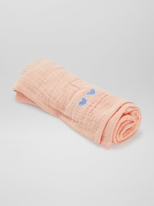 Lote de 3 fraldas  - 2 de 60 x 60 e 1 de 100 x 120 cm - Kiabi