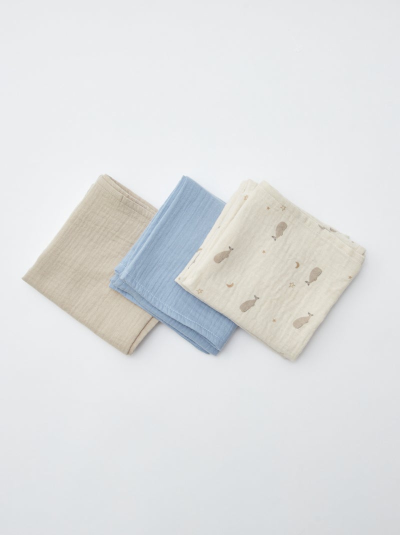 Lote de 3 fraldas de algodão BEGE - Kiabi