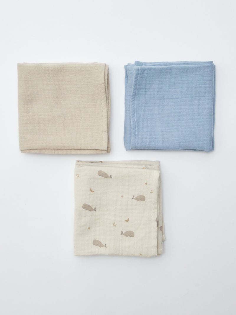 Lote de 3 fraldas de algodão BEGE - Kiabi