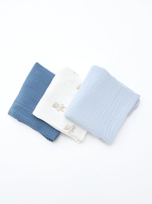 Lote de 3 fraldas de algodão - Kiabi