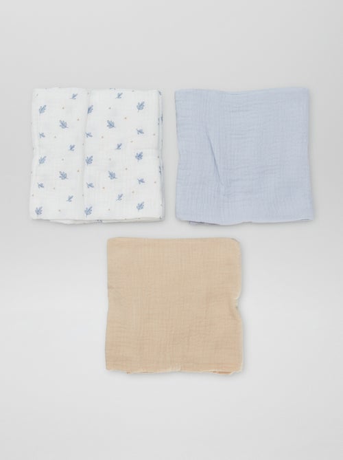 Lote de 3 fraldas de algodão - Kiabi