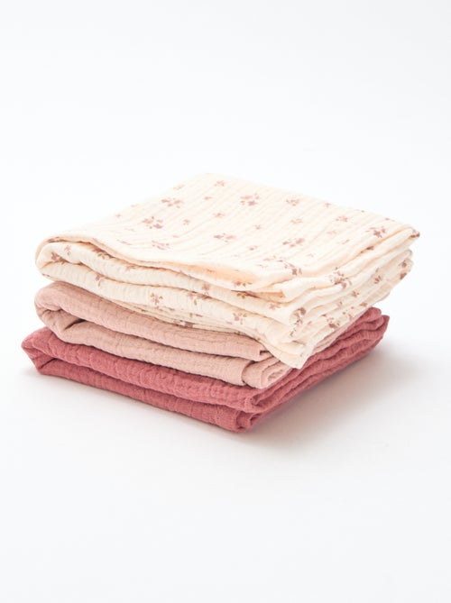 Lote de 3 fraldas de algodão - Kiabi