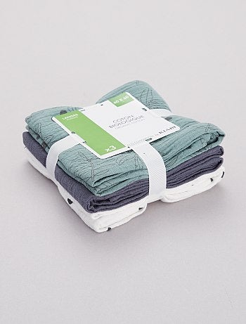 Lote de 3 fraldas em algodão biológico - Kiabi